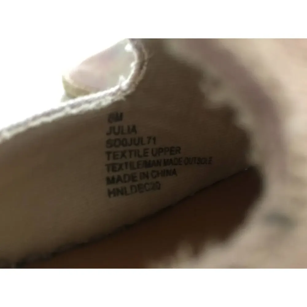 Splendid Julia‎ Pink White Tie Dye Canvas Slip On Espadrille Mules 6M Flat Shoes